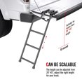 thumbnail image 3 of AA Product Tailgate Ladder Foldable Pickup Truck Tailgate Ladder Universal Accessories for Truck Easy Install Durable Steel Omni-Directional Ladder Rack Capacity 300 lbs(USPTO Patent Pending), 3 of 8