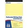 BAZIC Perforated Writing Pad, 50 Sheets 5x8 Inch, Canary Jr., Total 2 Count