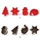 thumbnail image 3 of Billuyoard Moldes para galletas de 4 piezas, molde para pastel de Chocolate de Navidad, moldes para galletas de mantequilla de Santa, cubitos de hielo, Herramientas y accesorios para hornear Gris Billuyoard HA009427-02, 3 of 6
