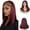 16"Red, variant on Queentas 16 Inch Red Straight Headband Wig for Women– Heat Resistant Synthetic, Glueless with Ice Silk Band, Natural Look for Daily Wear
