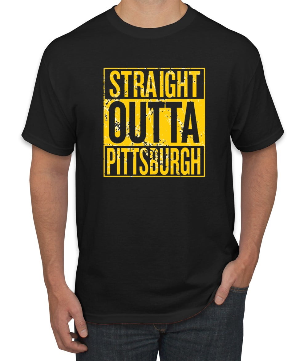 Straight Outta Pittsburgh Black Juniors Soft T-Shirt