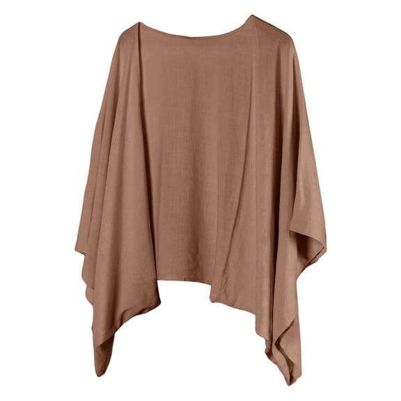BODOAO Women's Summer Linen Cardigan 3/4 Sleeve Open Front Loose Cover Ups Lightweight Shrug Womens Autumn Spring Summer Casual Solid Elegant Cardigan Tops Rose Gold S
