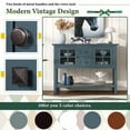 thumbnail image 5 of Sofa Table Buffet Table Console Tables with Two Storage Drawers Two Cabinets and Bottom Shelf Storage Buffet Sideboard Cabinet for Kitchen Entryway-Blue, 5 of 7