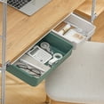 thumbnail image 4 of Inteprter Caja organizadora de cajones de plástico, amplia gama de usos y fácil montaje, caja de almacenamiento oculta para cajones Almacenamiento y organización del hogar verde 33*23.5*8.5 cm, 4 of 6