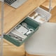 thumbnail image 4 of Inteprter Caja organizadora de cajones de plástico, amplia gama de usos y fácil montaje, caja de almacenamiento oculta para cajones Almacenamiento y organización del hogar verde 33*23.5*8.5 cm, 4 of 6