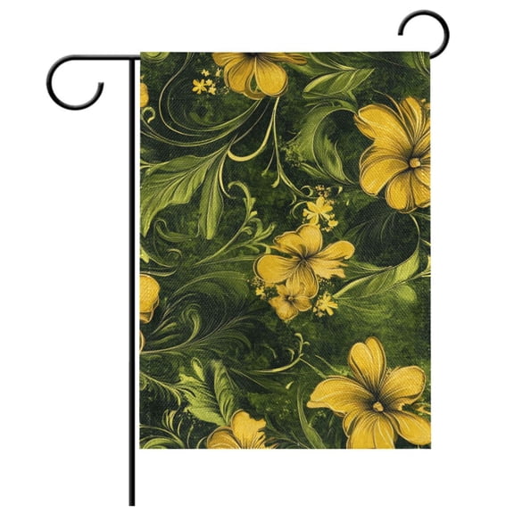 Ryvnso Elegant Tropical Floral-d1 Pattern Garden Flag 12x18 Inch Double Sided Seasonal Yard Decoration