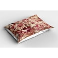 thumbnail image 2 of Ambesonne Retro Pillow Sham 2 Pack, Cherry Blossoms Floral, 30"x20", Beige and Pink, 2 of 3