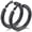 01. Plain Hoop - Black, variant on Bestyle 40mm Hoop Earrings for Women Black Chunky Thick Stainless Steel Circle Earrings Jewelry Gifts with Delicate Box
