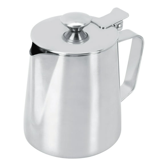 350 ml milk jar stainless steel milk craft coffee latte foam pull art pot mug with lid home cafe use