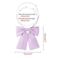 thumbnail image 2 of Corbatas de moño metálicas brillantes para mujeres, color sólido, con extremo cuadrado, preatadas para uniforme, lavanda, talla única, 2 of 5