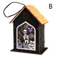thumbnail image 5 of Farol decorativo de Halloween, decoración navideña para el hogar, suministros para fiestas, festivales, jardines, patios, caminos, luz nocturna interior, casa fantasma, 5 of 5