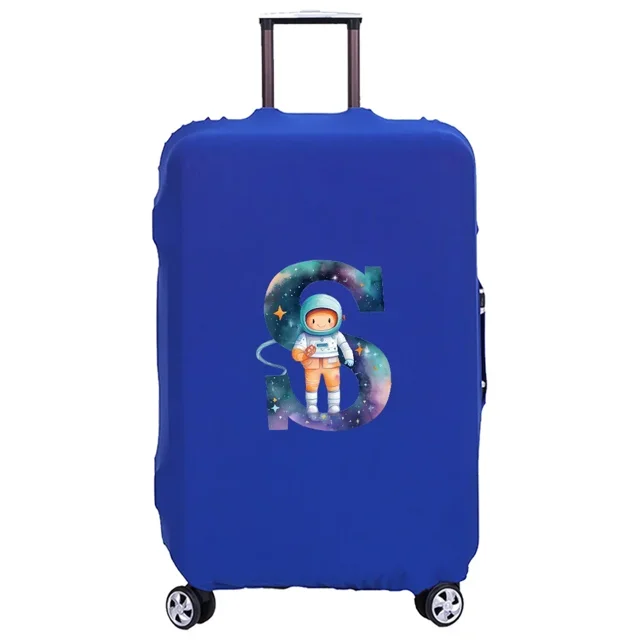 Housse de Valise Lavable Housse de Protection Anti-Rayures Housse Adaptée pour Motif Imprimé Astronaute Convient 18-32 Pouces 8astronaut letter S S