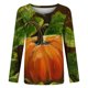 thumbnail image 4 of Camisas Para Mujer Camisetas de Gran Tamaño Manga Larga Clásico Cosplay Novedad Impreso Tops Cómoda Blusa de Cuello Redondo Odeerbi ODB133557, 4 of 5