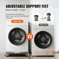 thumbnail image 6 of Appliance Dolly Cart, Mini Fridge Stand Furniture Dolly with 4 Twin Locking Wheels, Adjustable Furniture Mover Mobile Roller Base for Washing Machine, Dryer, Refrigerator, Laundry Pedestal, 6 of 8