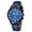 Blue, variant on Guodhu Fashion Men's Smooth Leather Strap Military Analog Quartz Wrist Watch Business Watches for Men Easy Read Dial Gifts