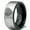 Black Grey Flat Tungsten, variant on Tungsten Bear Paw Heart Shaped Emoji Band Ring 8mm Men Women Comfort Fit Black Dome Brushed Gray Polished