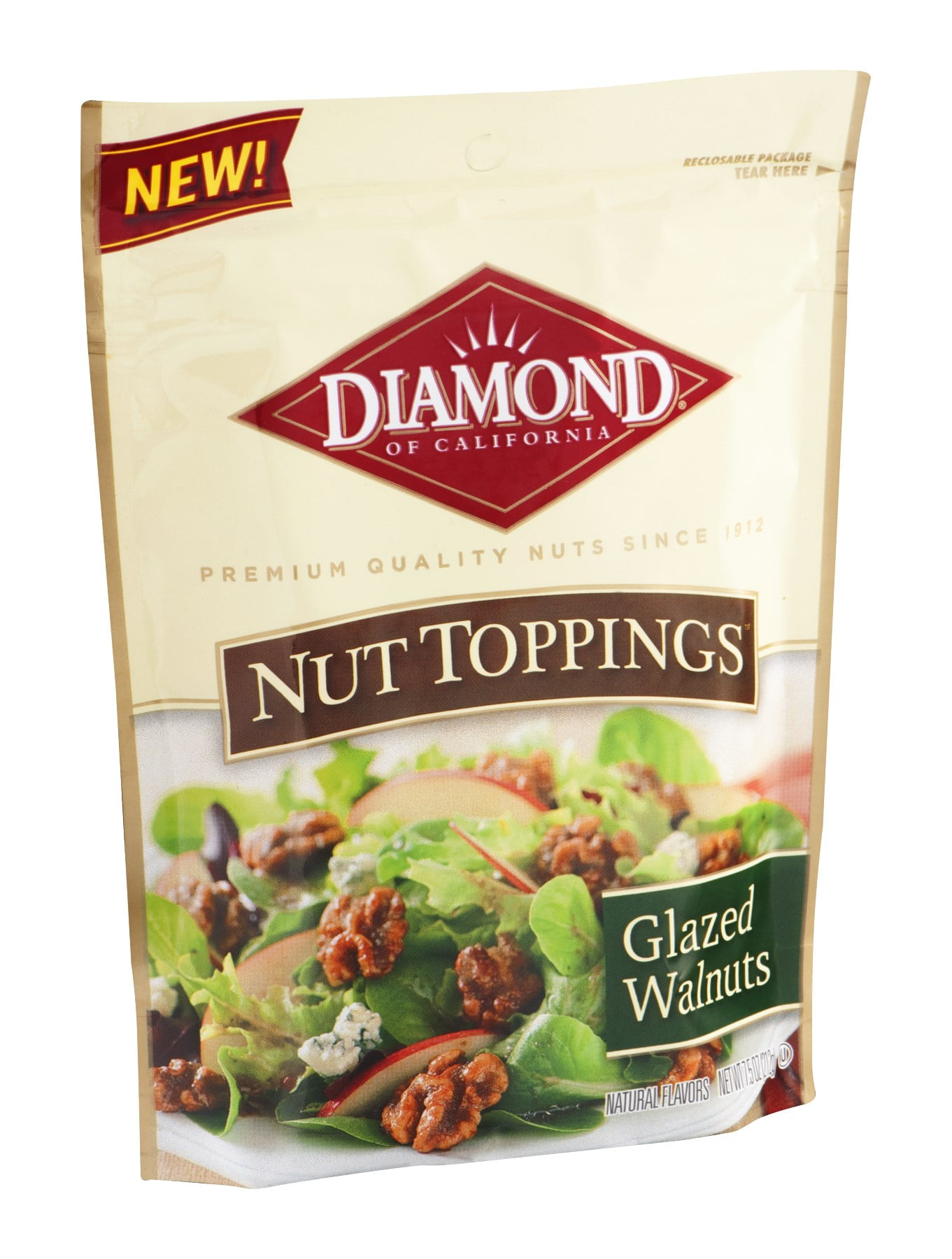 Diamond Of California Nut Toppings Glazed Walnuts, 7.5 OZ (Pack of 6