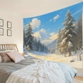 thumbnail image 4 of HVEST Winter Forest Snow MountainTapestry Wall Hanging Snowy Pine Tree Woodland Wall Tapestry for Bedroom Nature Winter Scene Tapestry for Living Room College Dorm Home Decor,60x40 inch, 4 of 5