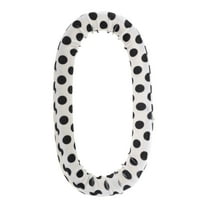 Unique Bargains 1pc Black Spot Hair Rollers for Women 11.42"x5.31" Black White