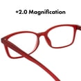 thumbnail image 6 of Birdz BPA Free Non Carcinogenic Readers Red Frame Clear Lens 2.0 Magnification, 6 of 7