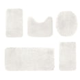 thumbnail image 1 of Feltree 5-Piece Long Plush Bathroom Rug Set with Anti-Slip Rubber Dots, Thick Velvet Toilet Mats for Cold Floors, Machine Washable & Durable Household Essentials, 1 of 8