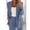 Blue, variant on Women's Long Sleeve Blazer Set - Tailored Office Suit with Pockets