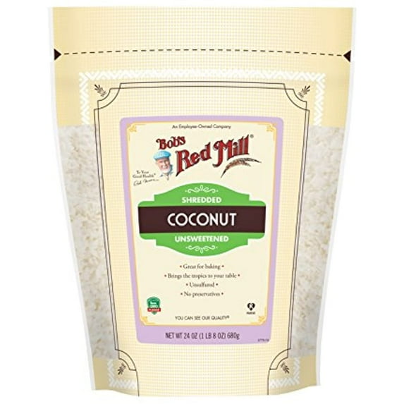 Bobs Red Mill Shredded Coconut, Unsweetened, 24 Oz