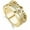 Yellow, variant on 14K Gold Gear Rotating Rings with Sparkling Moissanite, Men's Luxury Ring, Gift for Special Occasions