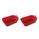 thumbnail image 1 of Cesta de silicona para freidora de aire Naiovety bandeja reutilizable molde para pollo frito Rojo 2Conjunto, 1 of 6