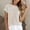 *Beige, variant on ClodeEU Women's Knit Short Sleeve T-Shirt ,Solid Color Casual Crewneck Slim Top Beige,Womens Plus M