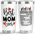 thumbnail image 1 of Mom Tumbler - Mom Coffee Mug Tumbler 20oz - Best Mom Ever Tumbler - Mothers Day Gifts - Birthday Gifts for Mom - Number One Nutrition Facts Mom Coffee Tumbler, 1 of 6