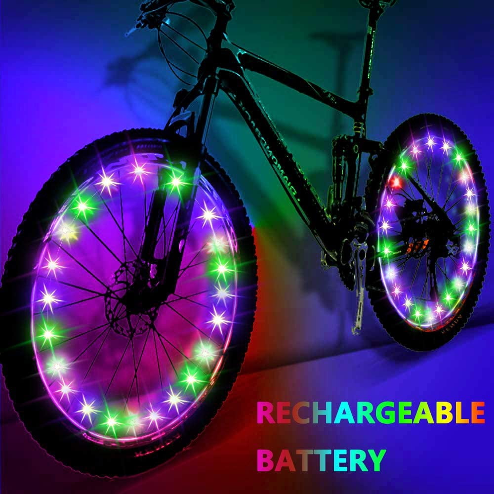 Details about   20 LED Bicycle Bike Rim Lights LED Colorful Wheel Lights for Safety & Fun US 