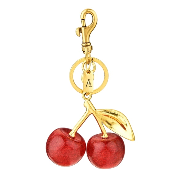 Adorable Cherry Bag Charm Stylish Cherry Bag Ornament Keychain Versatile Key Rings Accessory for Women