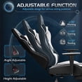thumbnail image 2 of Homall Gaming Chair Massage Office Chair High Back PU Leather Chair with Footrest, White, 2 of 7