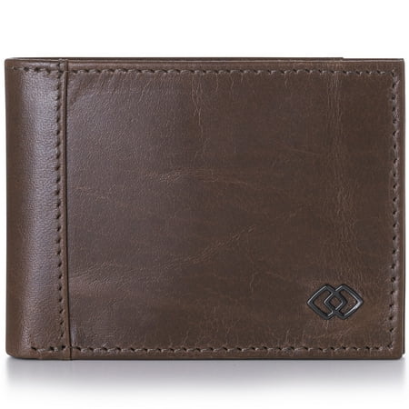 Alpine Swiss Double Diamond Mens RFID Slimfold Wallet Thin Leather (Best Thin Leather Wallet)