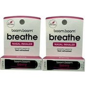 BoomBoom breathe Berry Nasal Inhaler, All Natural-(2 packs)