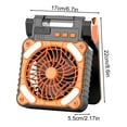 thumbnail image 2 of Bilqis Rechargeable Solar Powered Fan, Camping Fan Battery Powered & Solar Powered, Outdoor Fans with Light, for Home Outdoor Tent Travel BBQ Fishing, 2 of 3