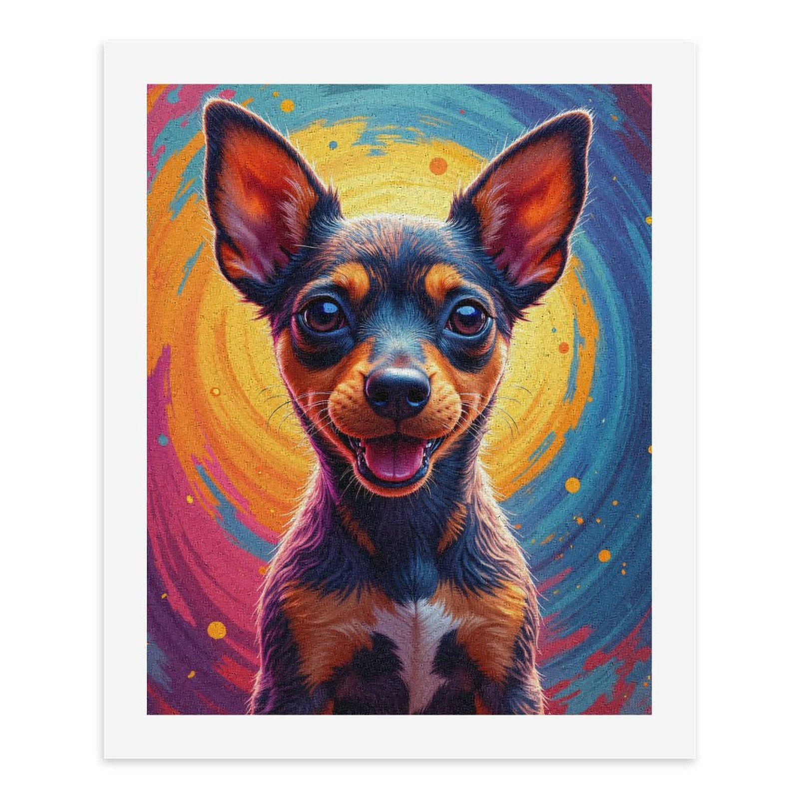 Paint By Numbers Kit for Adults Beginner - DIY Colorful Dog Portrait Swirl Art Canvas Painting Kits for Adults, Frameless Paint By Number for Adults for Home Wall Decor 16x20 Inch