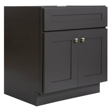Brookings Wood Vanity Without Top in Urbane Bronze Unassembled 30"