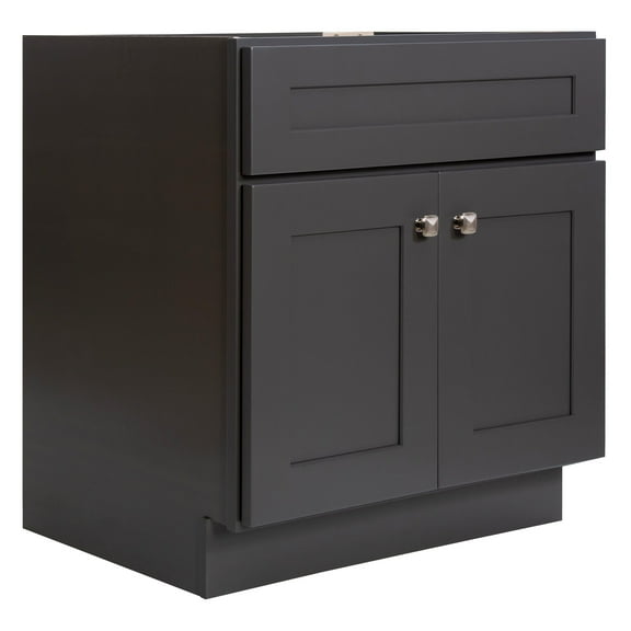 Brookings Wood Vanity Without Top in Urbane Bronze Unassembled 30"