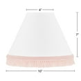 thumbnail image 2 of Sweet Jojo Designs Boho Fringe White and Pink Empire Lamp Shade, 2 of 5