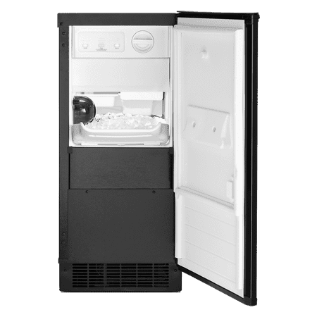 Whirlpool - 15" 29-Lb. Freestanding Icemaker - Black