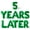 Green, variant on Letter Balloons - 5 YEARS LATER 16" Inch Alphabet Letters Foil Mylar Balloon 5th Anniversary Party Banner (Gold)