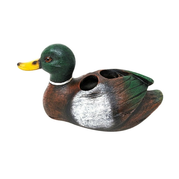Mallard Duck Freestanding Toothbrush Holder - Lakeside-Inspired Bathroom Accessories - Ideal for Duck Hunters and Lakehouse Lovers