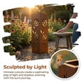 thumbnail image 4 of Rusty Metal Garden Column, 15.7 inches Garden Column Rust Steel Statue without Lid, Modern Garden Sculpture, Metal Patio Landscape Decor, Art Column for Lawn, Porch, Backyard Decoration, Style B, 4 of 9