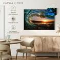 thumbnail image 4 of Elephant Stock Ocean Wave Wall Art - Horizontal Canvas Wall Art - Living Room Wall Decor - Beach Canvas - Teal And Blue Decor - 51" x 34", 4 of 4