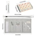 thumbnail image 3 of JIALIOU Nylon Trifold Card Wallet with ID Window Zipper Pocket for Men Women Teen Heart and Circle, 3 of 7