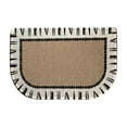 thumbnail image 3 of Qiweii Jute Kitchen Rug, Checkered Non Slip Washable Door Mat Neutral Black Indoor Outdoor Area Rug, Farmhouse Low Pile Floor Rugs Standard Size, 3 of 6