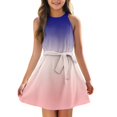 thumbnail image 3 of Teen Girls Dresses Sleeveless Dress with Belt Casual Summer Sundress for Kids Perfect for Parties and Play ,Sie:130, 3 of 6