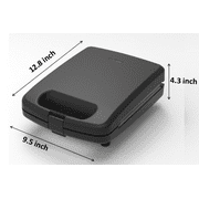 Mainstays 4 Slice Waffle Maker with Removable Plates, Non-Stick, Black Matte Finish